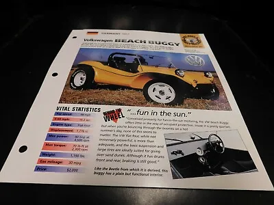 1967 Volkswagen VW Beach Dune Buggy Spec Sheet Brochure Photo Poster • $5