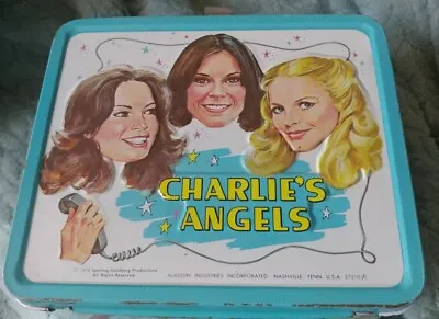 Vintage 1978 Television Show Charlies Angels Aladdin Metal Lunchbox No Thermos • $125