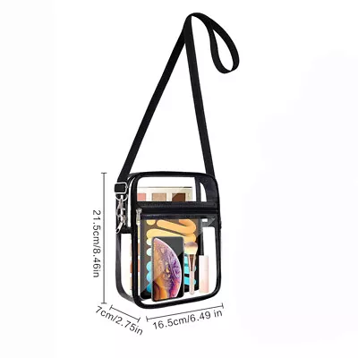 Clear Plastic Bag Clear Purse With Inner Pocket For Concerts Festivals Portable • $15.07