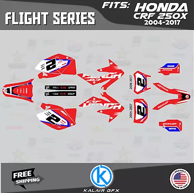 Graphics Kit For HONDA CRF250X (2004-2017) CRF 250X Flight Series - Red Blue • $137.99