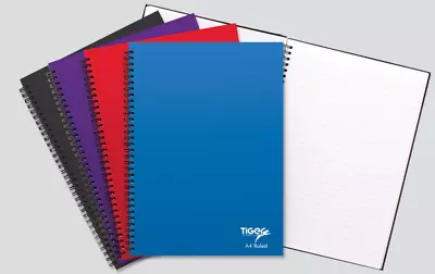 Notebook Note Pad A4 Spiral Poly Pastel Banded Twinwire Lined School Office • £0.99