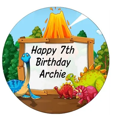 £1.90 • Buy 15 Personalised Edible Dinosaurs Birthday Cupcake Toppers Wafer Paper Fairy Cake