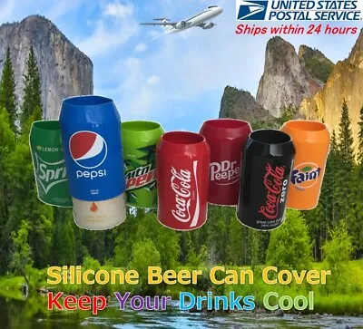 Beer Can Covers Silicone Sleeve Hide A Beer Coca-ColaZeroPepsi And More12oz • $6.80