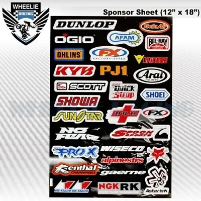 Motocross Motorcycle Dirt Bike Atv Helmet Sponsor Logo Race Sticker Decal #t8k6a • $9.78