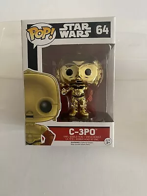 Funko Pop! Vinyl - Star Wars #64 C-3po + Protector – Chrome Gold  • $20