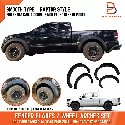 Raptor Type Mattblack Fender Flares Fit Ford Ranger Px3 18-21 No Sensor 2drs Cab • $511.50