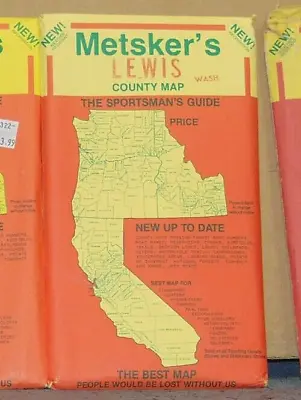 Late 1980's Metsker's Map Of Lewis County Washington • $6.99