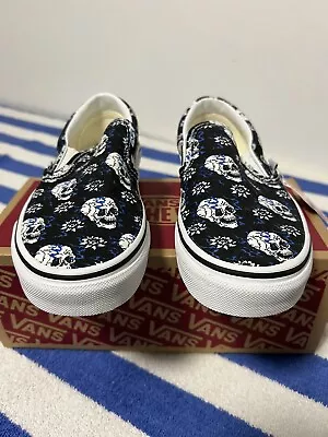 Vans Classic Slip-on Flash Skulls Men's4.5 Women's 6 VNOA4U381HJ • $33