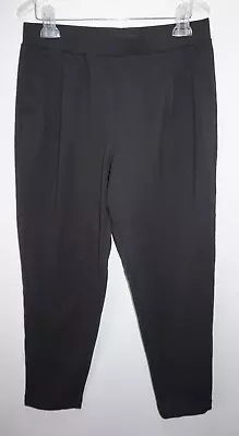 Marla Wynne Lounge Black Casual Knit Crop Pants Womans Sz M Pockets • $16.99