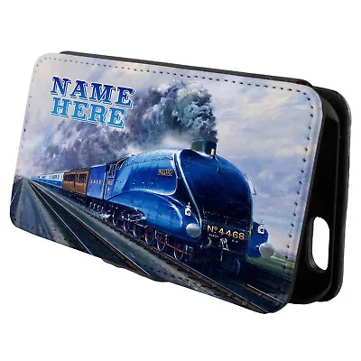 Personalised Mallard Train IPhone Case Custom Flip Phone Cover Wallet Gift MS01 • £12.95