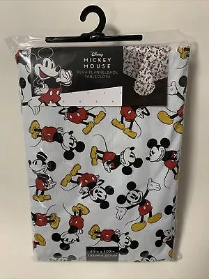Disney Mickey Mouse Peva Flannelback Tablecloth 60in X 102in Brand New Unopened • $19.99