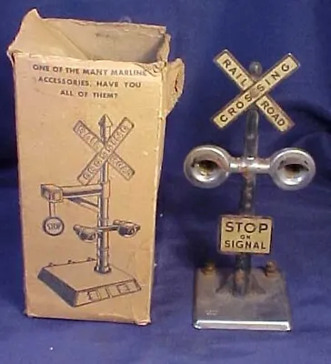 Vintage Marx Toy Train No. 1426 Twin Light Crossing Flasher And Box • $19.50