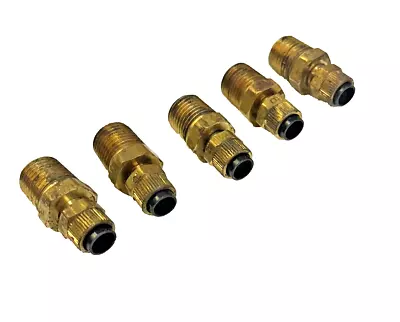 Lot Of 5 Parker Poly-tite Compression Fitting 68P-4-4 Male Connector (RW70) • $18.99