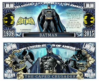Batman Comic Collectible Pack Of 100 Funny Money 1 Million Dollar Bills Novelty • $19.95