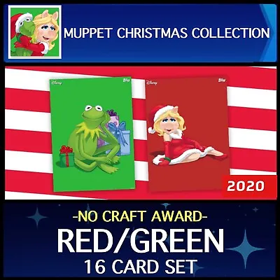 Muppets Christmas Collection 2020-red+green 16 Card Set-topps Disney Collect • $6.89