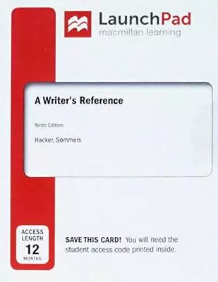 LaunchPad For A Writers Reference (Twelve-Month Access) By Hacker Diana - GOOD • $16.91