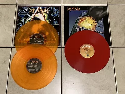 DEF LEPPARD Hysteria ORANGE 180g Vinyl LP & Pyromania RED 180g Vinyl LP NEW • $150