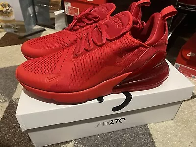 Nike Air Max 270 Mens Shoes US 13 New Triple Red Sneakers Walking TN • $99