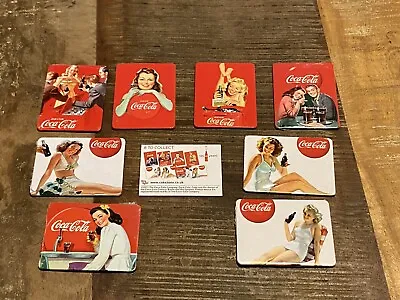 Coca Cola Girl 2011 Fridge Magnets 125 Year Celebration Of Coke! Retro Set Of 8 • £10.99