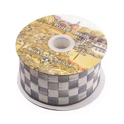 Mackenzie Childs  Sterling Check 2  Ribbon- 10 Yards Per Roll New • $38.99