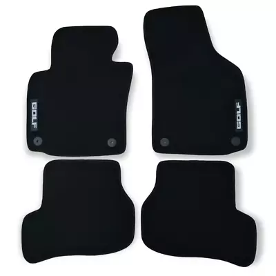$52.33 • Buy Car Floor Mats For VW Golf Mk5 Velour Waterproof Black Carpet Rugs Auto Liners