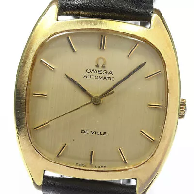 OMEGA De Ville 161.768 Square Vintage Cal.1012 Gold Dial Automatic Men's_751012 • $757.14