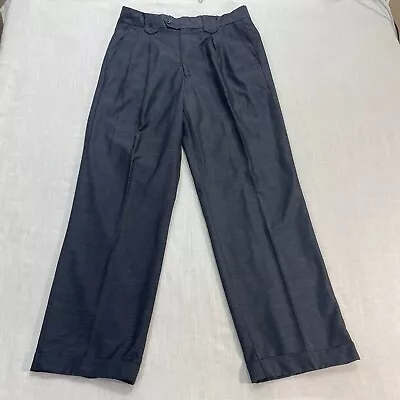 Stacy Adams Dress Pants Mens Straight Leg Slacks Vtg Pleated Front Cuffed 34X31 • $18.95