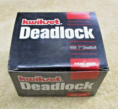 KWIKSET DEADLOCK By BLACK & DECKER  Brass Deadbolt With Keys  DR-1V2 • $12.99