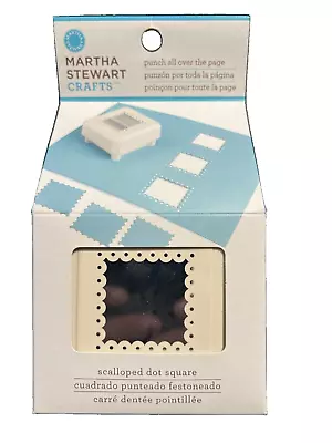 Martha Stewart  SCALLOPED DOT SQUARE  Large Craft Punch All Over The Page NEW • $15.75