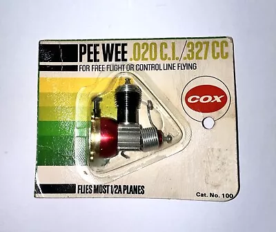 Cox 020 .020 Pee Wee Nitro Model Airplane Engine 0.32сс N.O.S. • $328.70