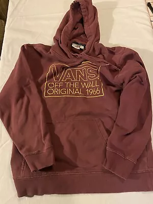 Vans Off The Wall Maroon  Hooded Sweatshirt Men’s Size Medium • $19.99