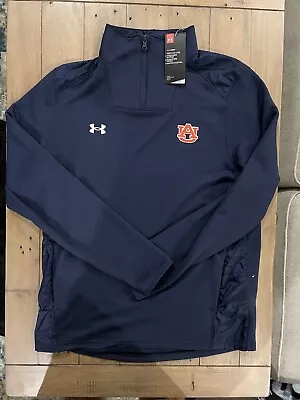 Under Armour Auburn Tigers Command 1/4 Zip Pullover Jacket Men's Large 1360712 • $31.50