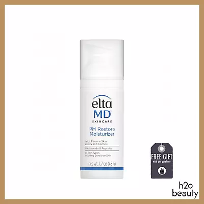 Elta MD PM Restore Facial Moisturizer 1.7oz All Skin Type EXP 09/26 *New In Box* • $35.20