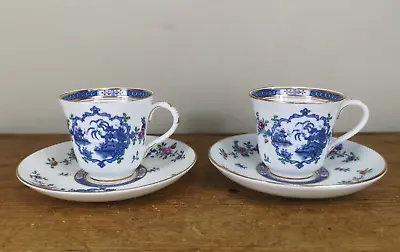 2 Crown Staffordshire Cup & Saucers A8178 Waring & Gillow London • £9.50