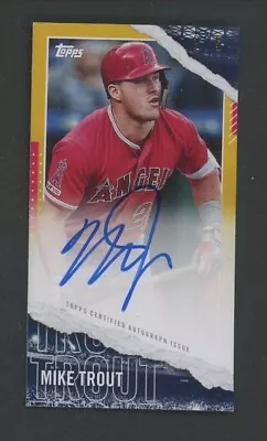 2020 Topps Mike Trout Signed On Card AUTO 2/5 Angels • $0.99