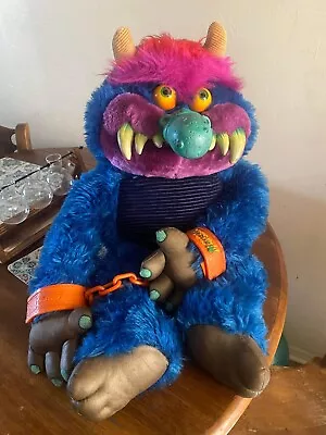 Vintage My Pet Monster Plush Stuffed Animal Hand Cuffs Amtoy 1986 • $450