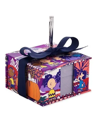 Vera Bradley Note Cube With Pen In Fall For Peanuts + Snoopy And Company • $18