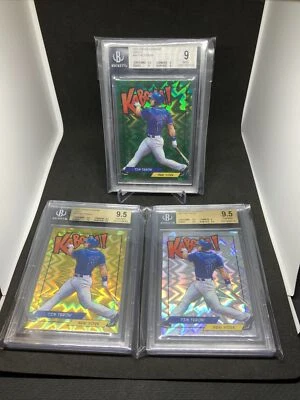 $8500 • Buy 2018 Tim Tebow Kaboom! Rainbow BGS 9.5, Gold /10 BGS 9.5, Green 1/1 BGS 9