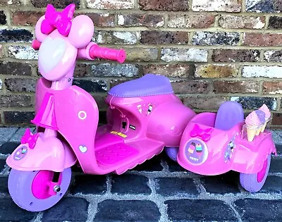 Epic Kids Electric / Battery 6v Ice Cream Motor Bike And  Side Car Ride On  Pink • £67.95