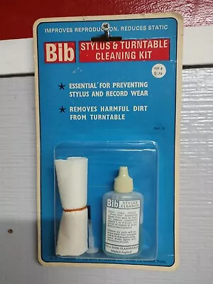 VINTAGE Bib  LP RECORD CLEANING CARE KIT SEALED NOS! STYLUS& TURNTABLE England  • $14.99