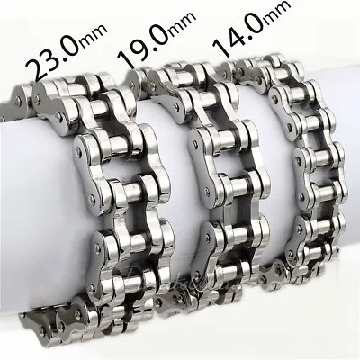 316L Stainless Steel Chain Bracelet Silver Mens Biker Motorcycle Jewelry 7-10  • $15.19