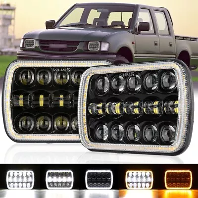 Pair 7x6  5x7  LED Headlights Hi/Lo Beam Turn Signal For Holden Rodeo 1998-2003 • $108.97