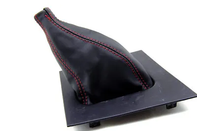 Fits 87-93 Ford Mustang Synthetic Leather Manual Shift Boot Red Stitch • $27.99