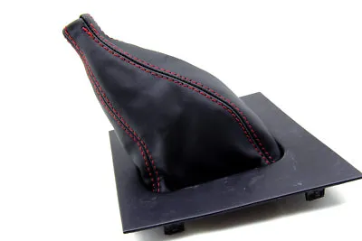 Manual Shifter Shift Boot Cover PVC Leather For Ford Mustang 87-93 Red Stitch • $30.99