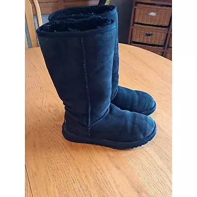 Womens Size 6 Ugg Australia Black Tall Boots • $20