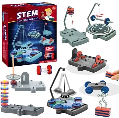 Kids Magnets Science Kit 12 In 1 Magnetic Magnet Toys Experiments STEM Toy • $45