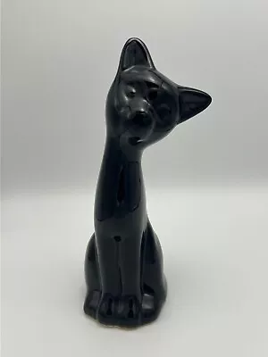 Vintage Ceramic Black Cat Statue Kitsch Decor • $9