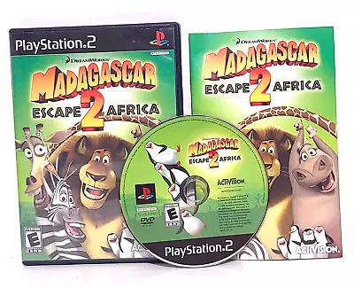 Madagascar Escape 2 Africa PS2 Black Label CIB Complete W/ Manual Tested Working • $11.95