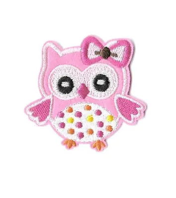 $3.49 • Buy Owl - Birds - Pink - Girl - Embroidered Iron On Applique Patch - Crafts