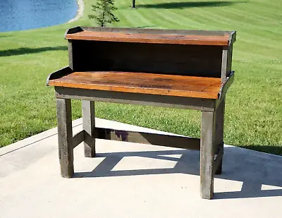 Antique Industrial Kitchen Island Counter Bar Farmhouse Country Table Workbench • $1347.50